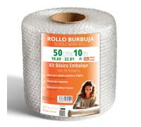 OFITURIA Rotolo Pluriball 50cm - Kit Base con film a bolle d’aria flessibile - ideale per imballaggio per spedizioni, trasloco, protezione spedizioni