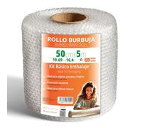 OFITURIA Rotolo Pluriball 50cm - Kit Base con film a bolle d’aria flessibile - ideale per pluriball imballaggio, trasloco, protezione spedizioni
