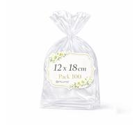 Ofituria Sacchetti Cellophane Trasparenti 12 x 18 cm, buste Trasparenti per Confezioni di dolci e kit Regalo, Sacchetti Regalo per bomboniere per Feste e negozi, 1 Pack (100 Sacchetti)