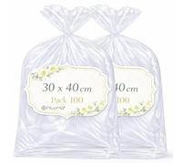 Ofituria Sacchetti Cellophane Trasparenti 30 x 40 cm, Sacchetti Trasparenti grandi per 2-3 capi e set, buste Trasparenti per Confezioni professionali, 2 Pack (200 Sacchetti)