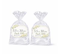 Ofituria Sacchetti Cellophane Trasparenti 5.5 x 30 cm formato lungo, buste Trasparenti per Confezioni di bastoncini, candele e snack, Sacchetti Regalo per eventi e DIY, 2 Pack (200 Sacchetti)
