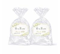 Ofituria Sacchetti Cellophane Trasparenti 6 x 8 cm, Bustine Trasparenti per Caramelle, piccoli regali, Sacchetti Regalo per bomboniere e Feste, Matrimonio e Compleanno, 2 Pack (200 Sacchetti)