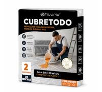 Ofituria Telo Copritutto Extraforte 4x5 m Set 2 Pezzi, Teli Copertura Pavimenti Per Lavori, Plastica Spessa Per Imbianchino E Cantiere, Qualità Premium (4x5 m, 2 pz, 30 Micron)