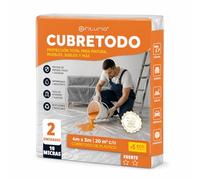Ofituria Telo Copritutto Forte Trasparente 4x5 m Set 2 Pezzi, Teli Copritutto Grandi Per Coprire Mobili E Pavimenti, Telo Plastica Resistente Per Pittura E Lavori (4x5 m, 2 pz, 10 Micron)