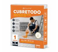 Ofituria Telo Copritutto Forte Trasparente 4x5 m, Telo Pittura Imbianchino Per Copertura Pavimenti E Mobili, Plastica Resistente Impermeabile Per Lavori E Ristrutturazioni (4x5 m, 1 pz, 10 Micron)