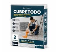 Ofituria Telo Copritutto Trasparente Professionale 4x5 m Set 2 Pezzi, Teli Plastica Per Coprire Mobili E Pavimenti, Telo Pittura Imbianchino, Protettivo Impermeabile (4x5 m, 2 pz, 6 Micron)
