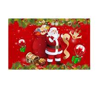 OFKAFEZV Zerbino decorativo natalizio, 40 x 60 cm Babbo Natale Decorazioni Natalizie, Natale Tappeto Fantasia Tappetino per Ingresso Soggiorno Camera da Letto Bagno Tappeto Natale Decorazioni