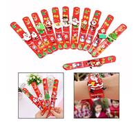OFKPO 12 Pezzi Braccialetti per Bambini,Decorazione Natalizia Partito Bambini Braccialetti Christmas