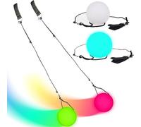 OFKPO 2 PCS Palla Colorata Palla Giocattolo per Bambini,LED Poi Palle da Giocoliere,LED Poi,LED Poi Bolas,Palla Colorata Palla Giocattolo,Palline Poi Luminose per Principianti e Professionisti