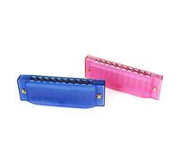 OFKPO 2 Pezzi 10 Fori Armonica Chiara per Il Bambino(Blu + Rosa)