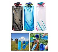 OFKPO 3 PCS 700ML Bottiglie Acqua Pieghevole Escursionismo Flessibile Facile da Trasportare Riutilizzabile