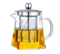 OFKPO 350 ml Teiera di Vetro con Filtro in Acciaio Inox