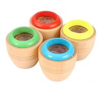 OFKPO 4 pezzi giocattolo per bambini in legno effetto ape occhio mini caleidoscopio magico per osservare il mondo colorato divertente regali per bambini