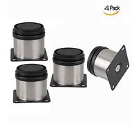 OFKPO 4 Pezzi Piedi Base Regolabile per Mobili in Acciaio Inox