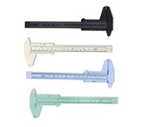 OFKPO 4Pcs 150mm Plastica Calibro a Corsoio, Combinazione a Quattro Pezzi (Bianco, Blu, Verde, Nero)