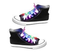 OFKPO LED Nylon Lacci Scarpe Colorato con 3 Modalità per Danza, Natale, Festa, in esecuzione, Decorazioni(Colorato)