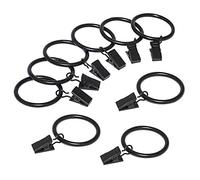 OFKPO Occhielli a Clip per Tende Metallo Anelli per Tenda con Clip Set di 20 Nero