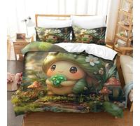 OFLAMIRUX Stampa 3D Funghi Set Di Biancheria Da Letto 3 Pezzi Copripiumino Morbida Microfibra Per Ragazzi E Ragazze,coppie,camera Da Letto,decorazione Super King（260x220cm）