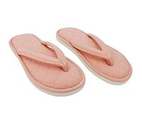ofoot Infradito da Donna in Cotone Comodo Spa Infradito Pantofole da Casa, Traspirante Punta Aperta Slip On Scarpe da Interno in Schiuma di Memoria Spessa