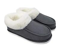 ofoot - Pantofole a Mocassino da Donna in Micro camoscio con Fodera in Peluche e Soletta in Spugna, per Interni ed Esterni