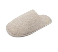 ofoot Pantofole antiscivolo da donna in cotone biologico, soffice memory foam lavabile per la camera estiva, suola in gomma(beige,EU 37-38)