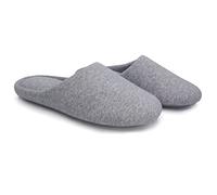 ofoot Pantofole da donna in memory foam, in cotone, comode, lavabili, per camera da letto, con suola in gomma antiscivolo, Grigio, 39/40 EU