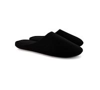ofoot Pantofole da donna in memory foam, in cotone, con suola in gomma antiscivolo, Nero, 7-8