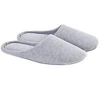 ofoot Pantofole da Donna, Scarpe Antiscivolo in Cotone Lavabile con Memory Foam(Grigio,EU 36-37)
