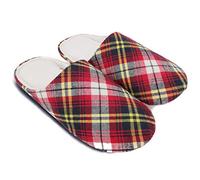 ofoot Pantofole di Schiuma di Cotone per Uomo,Spugna a Rimbalzo Lento Riempire,Plaid Pantofole a Solette di Gomma Non Sgusciata,Pantofole di Casa