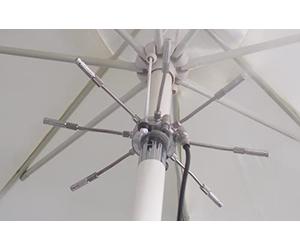 O'FRESH - Kit nebulizzatore per terrazza ad Alta Pressione per ombrellone con Piede Centrale - Si Adatta a nebulizzatori ad Alta Pressione 8 ugelli antigoccia