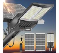 Ofuray Of-8800W lampione Solare Led Esterno, 650000LM Faretti di Sicurezza per Parcheggi Commerciali con Sensore di Movimento, 6500K IP67 illuminazione Dal Tramonto All'alba con Telecomando per Garage
