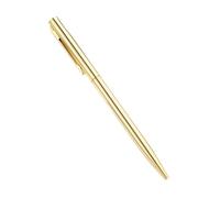 OFWAX 100 pz/lotto nuove penne a sfera sottili in metallo oro rosa argento pubblicità scuola forniture per ufficio logo personalizzato gratuito (oro 1, blu)