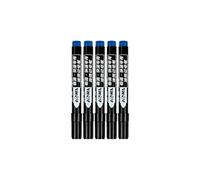 OFWAX 5-50 pennarelli impermeabili a base di olio, inchiostro nero, blu, rosso, per vetro, metallo, cancelleria, disegno artistico, ufficio, scuola (blu, 5 pezzi)