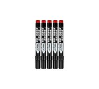 OFWAX 5-50 pennarelli impermeabili a base di olio, inchiostro nero, blu, rosso, per vetro, metallo, cancelleria, disegno artistico, ufficio, scuola (rosso, 5 pezzi)