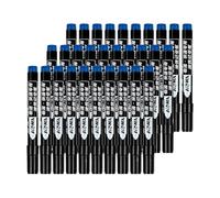 OFWAX 5-50 pennarelli impermeabili a base di olio, inchiostro nero, blu, rosso, per vetro, metallo, cancelleria, disegno, ufficio, scuola (blu, 30 pezzi)