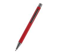 OFWAX 50 penne a sfera in metallo con texture in gomma, personalizzabili, con logo, incisione laser, personalizzabile con nome e logo (rosso)
