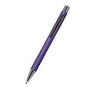 OFWAX 50 penne a sfera in metallo, con texture in gomma, personalizzabili, logo e incisione laser, colore viola scuro
