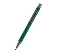 OFWAX 50 penne a sfera in metallo con texture in gomma, personalizzabili, logo e incisione laser, personalizzabile con nome e logo (verde scuro)