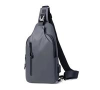 OFWAX Borsa a tracolla alla moda, grande capacità, impermeabile, leggera, per il tempo libero, morbida e confortevole, grigio, Taglia unica