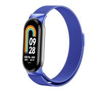 OFWAX Cinturino ad anello milanese per xiaomi mi banda 8 nfc in acciaio inossidabile cinghia di rilascio rapido correa miband8 braccialetto mi banda 8 accessori per gli accessori(Blue)