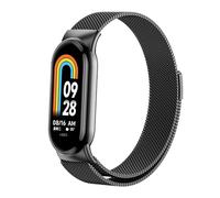 OFWAX Cinturino ad anello milanese per xiaomi mi banda 8 nfc in acciaio inossidabile cinghia di rilascio rapido correa miband8 braccialetto mi banda 8 accessori per gli accessori(Black)