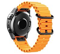 OFWAX Cinturino da polso in silicone oceano da 22 mm e 26 mm per Garmin Approach S62 Fenix 5x 5Plus Fenix 6x 6 6Pro Fenix 7x 7 Intinct1 2 Quick Fit cinturino D2, 22mm, Agata
