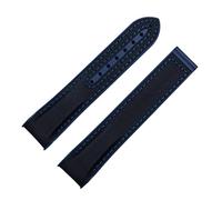 OFWAX Cinturino in gomma di nylon da 20 mm 22 mm per Omega Bracciale SEAMASTER PLANET OCEAN Fibbia sporgente Cinturino Accessori Bracciale Catena, 22mm-Silver Buckle, agata