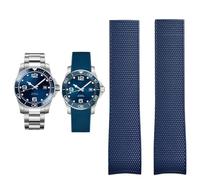 OFWAX Cinturino per accessori per orologi per Comas Diving Series L37814 L3.781 Cinturino per orologio meccanico da uomo in caucciù Bracciale da 21 mm(Blue no buckle,19mm)