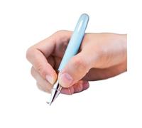 OFWAX EF - Penna stilografica da 0,38 mm, scrittura scorrevole, penna per firma per disegno, calligrafia, inchiostro in metallo, materiale scolastico (blu)