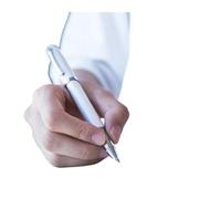 OFWAX EF - Penna stilografica da 0,38 mm, scrittura scorrevole, penna per firma per disegno, calligrafia, penna a inchiostro in metallo, materiale scolastico (bianco)