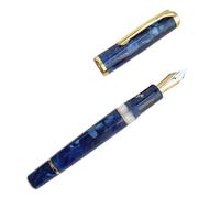 OFWAX Penna stilografica a pistone, in acrilico, per calligrafia, squisita scuola, ufficio, lavoro, 0,5 mm, pennino EF regalo di cancelleria (07, lama F (argento)
