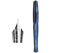 OFWAX Penna stilografica in acrilico con inchiostro in resina, senza clip, pennino fine in iridio da 0,5 mm, set regalo alla moda per ufficio (32SF-Southsea)