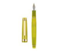 OFWAX Penna stilografica, in plastica trasparente, penna rotante popolare EF F M NIB Business Office School Forniture di cancelleria (nero, F)