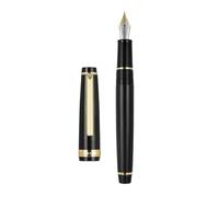 OFWAX Penna stilografica, in plastica trasparente, penna rotante popolare EF F M NIB Business Office School Forniture di cancelleria (BIANCO, EF)